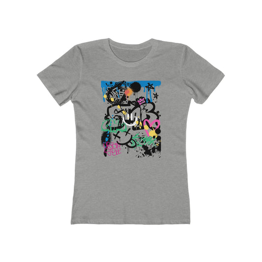 Graffiti Women B Ball Tee - Women’s Boyfriend Fit Celebration T-Shirt