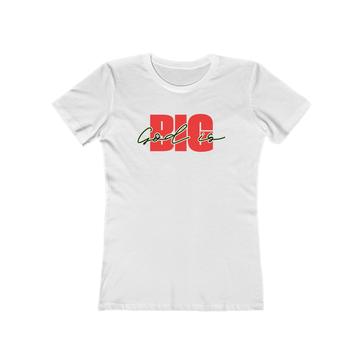 God is Big (Black&Red)Tee - Women’s Boyfriend Fit Celebration T-Shirt