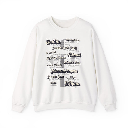Names of God - Women's Graphic Crewneck Sweatshirt