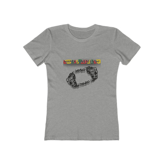 Chain Break Happy Juneteenth— Women’s Boyfriend Fit Celebration T-Shirt
