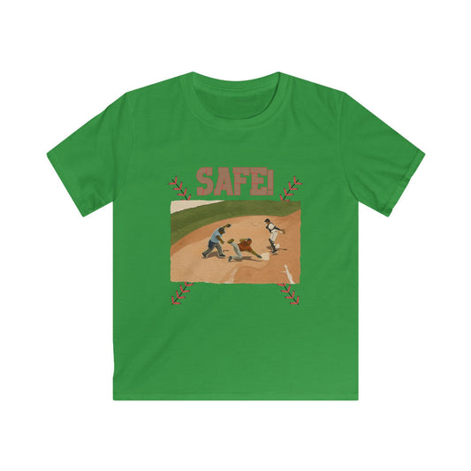 Kids Baseball 'Safe!' Tee — Vintage Diamond Play Graphic G64000B