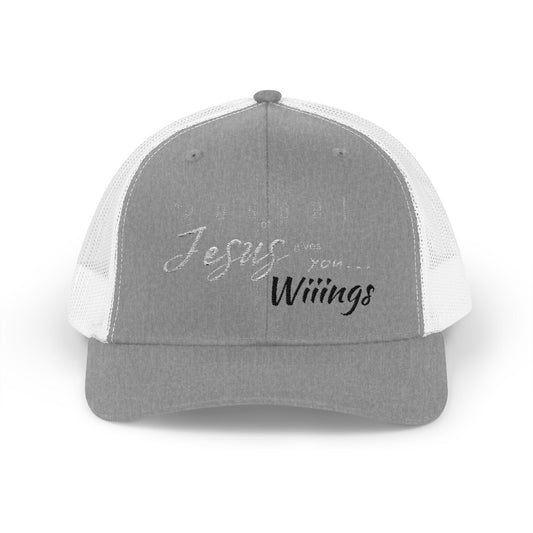 Unisex The Gospel of Jesus Gives... Snapback Trucker Cap - Embroidered