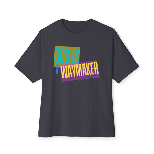 God is a Waymaker Tee – Oversized Box Graphic T-Shirt