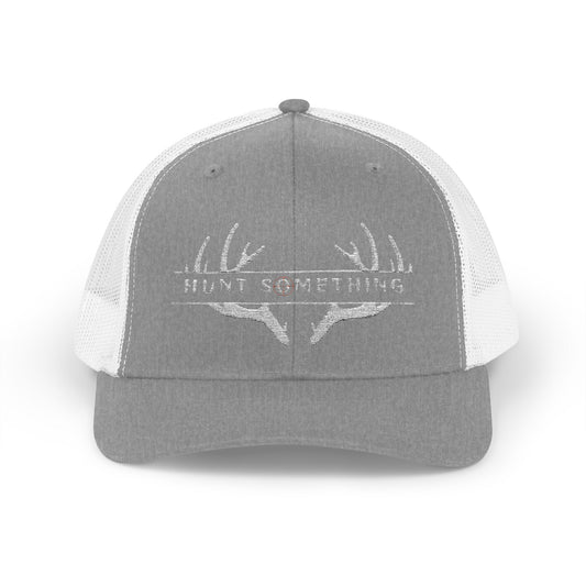 Unisex Hunt Something Deer Snapback Trucker Cap - Embroidered