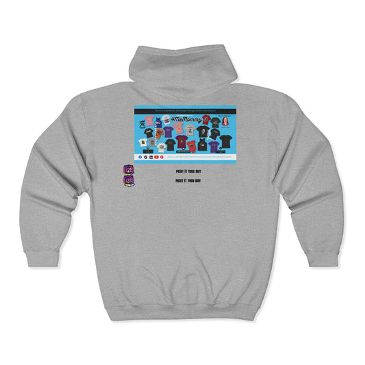 Personalize It! Gray Business Full - Zip Hoodie