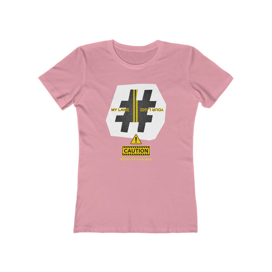 Black White Yellow Lanes Tee - Women’s Boyfriend Fit Celebration T-Shirt