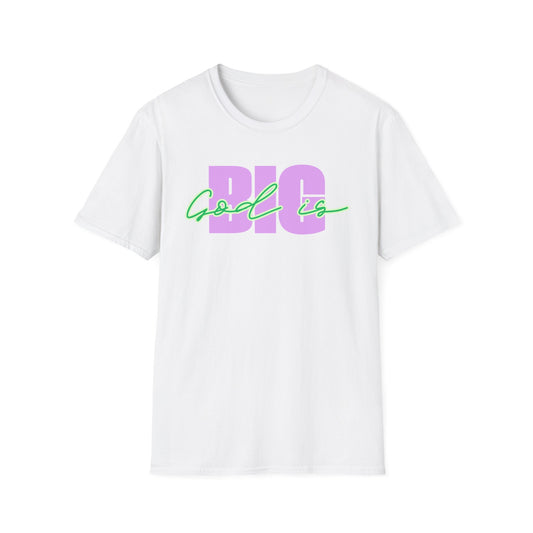 God is BIG (Lavender&Green)Tee - G64000 Unisex T- Shirt