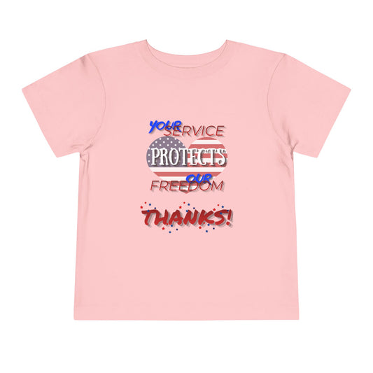 Thanks 4 Service Memorial Day — Toddler Graphic T-Shirt