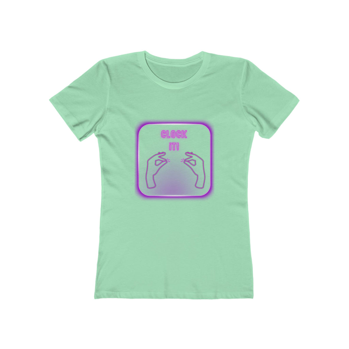 Clock it Neon Fuchsia— Women’s Boyfriend Fit T-Shirt