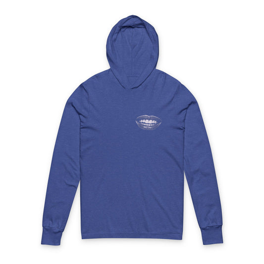 Pocket Mouth Glitch - Hooded Long Sleeve T-Shirt