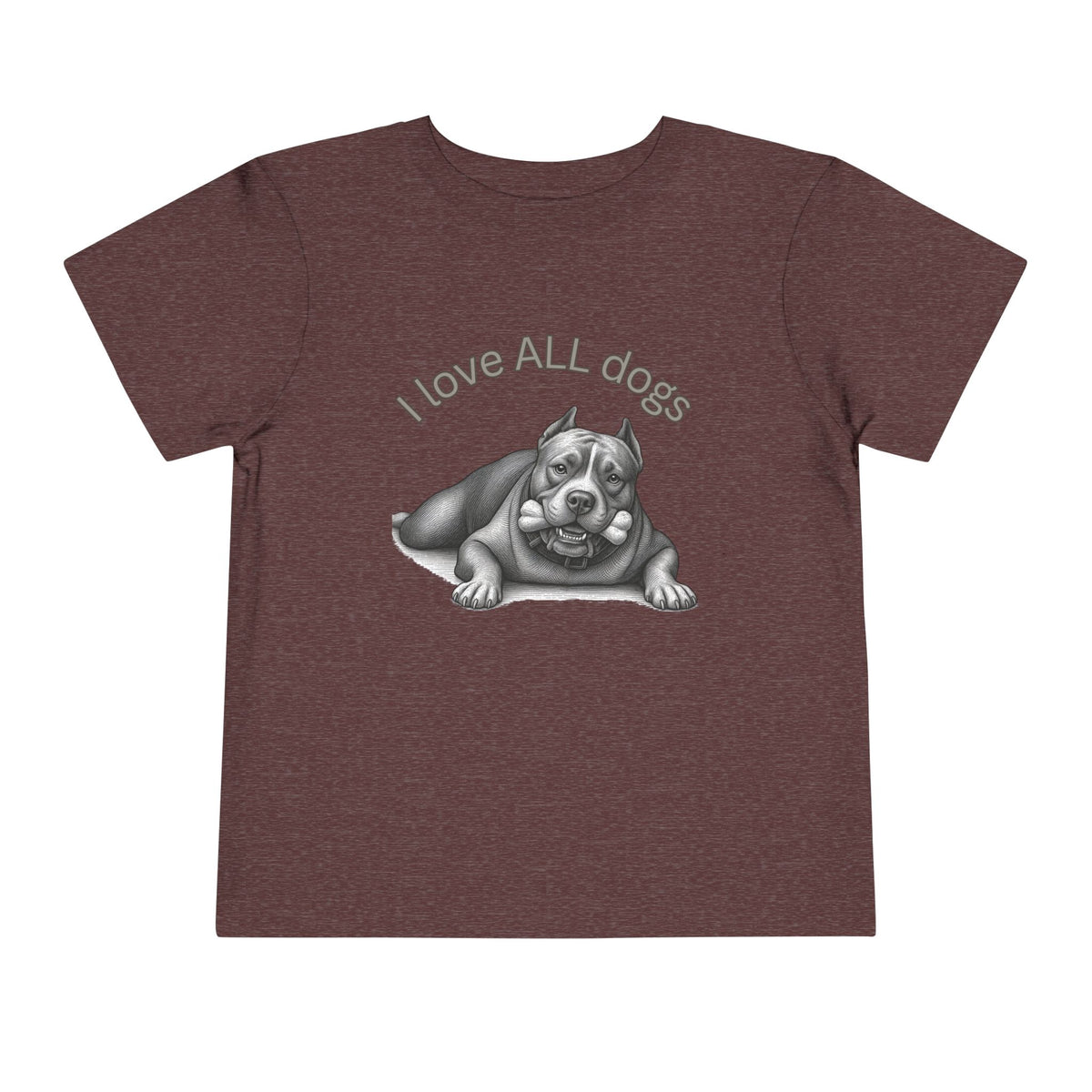 I Love All Dogs Tee - BC3001T Graphic Toddler T-Shirt