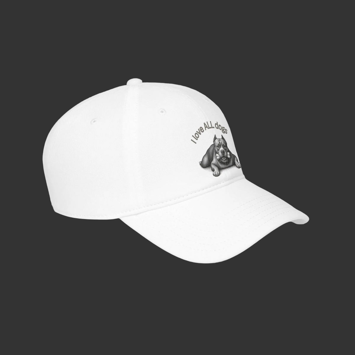 Unisex I love ALL Dogs Low-Profile Baseball Cap - Printed