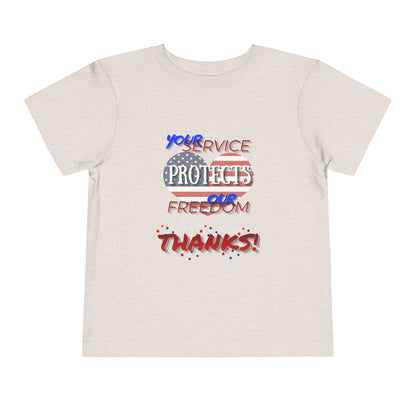 Thanks 4 Service Memorial Day — Toddler Graphic T-Shirt