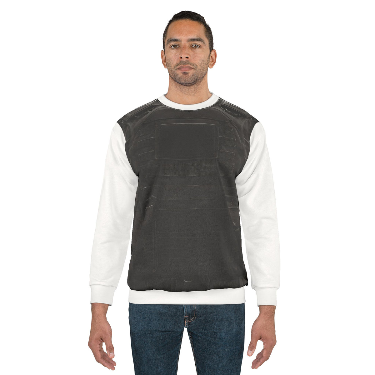 'No Weapon Formed...'Tactical Vest Sweatshirt - AOP Printed Crewneck