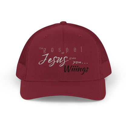 Unisex The Gospel of Jesus Gives... Snapback Trucker Cap - Embroidered