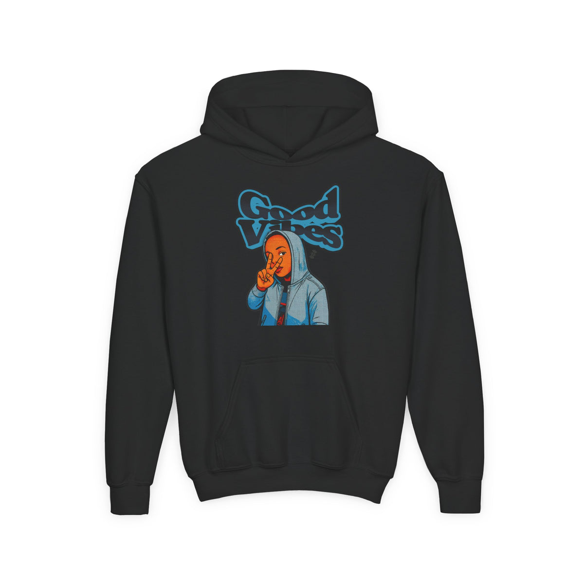Peace Good Vibes - Kids/Youth Hoodie Gildan 18500B