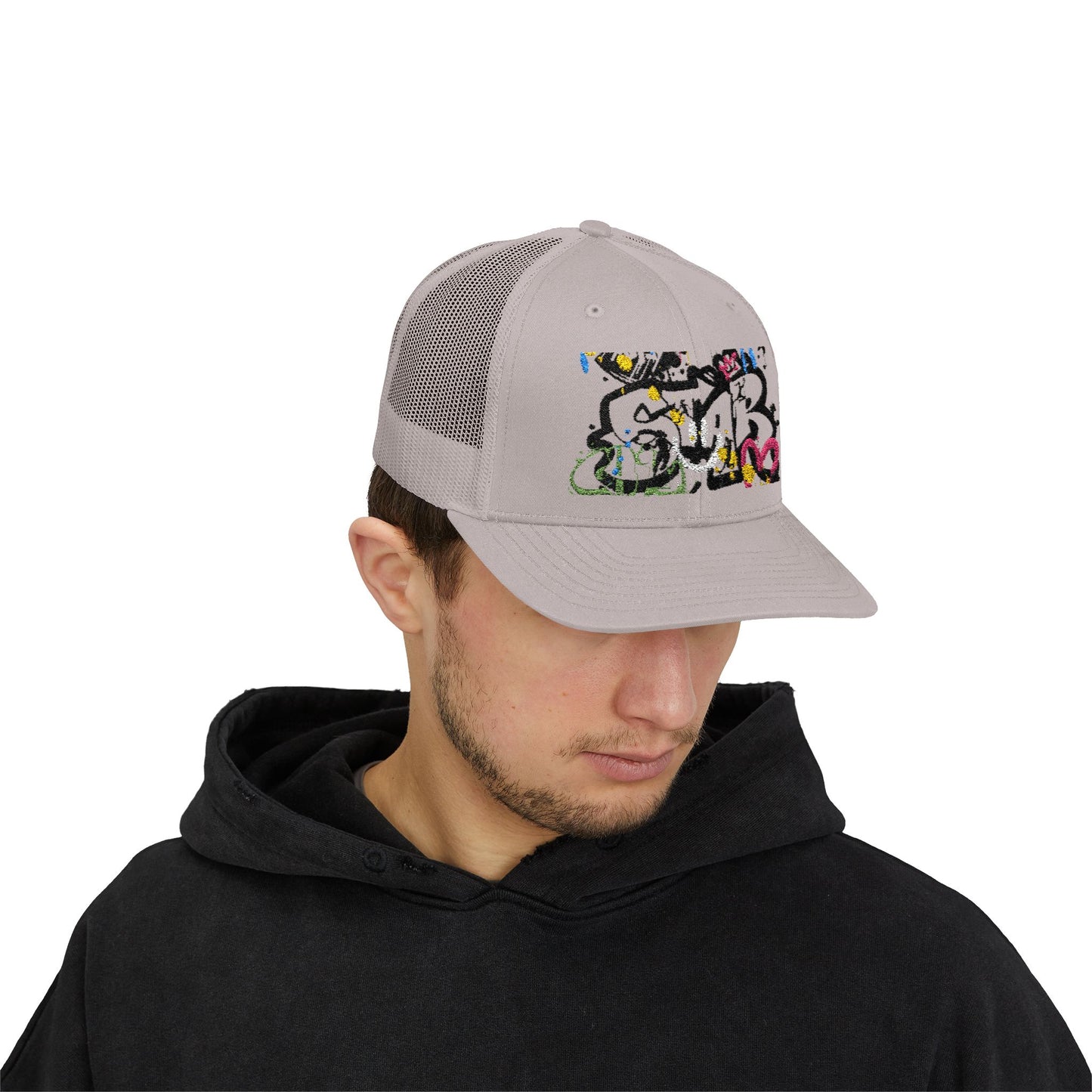 Unisex Star Snapback Trucker Cap - Embroidered