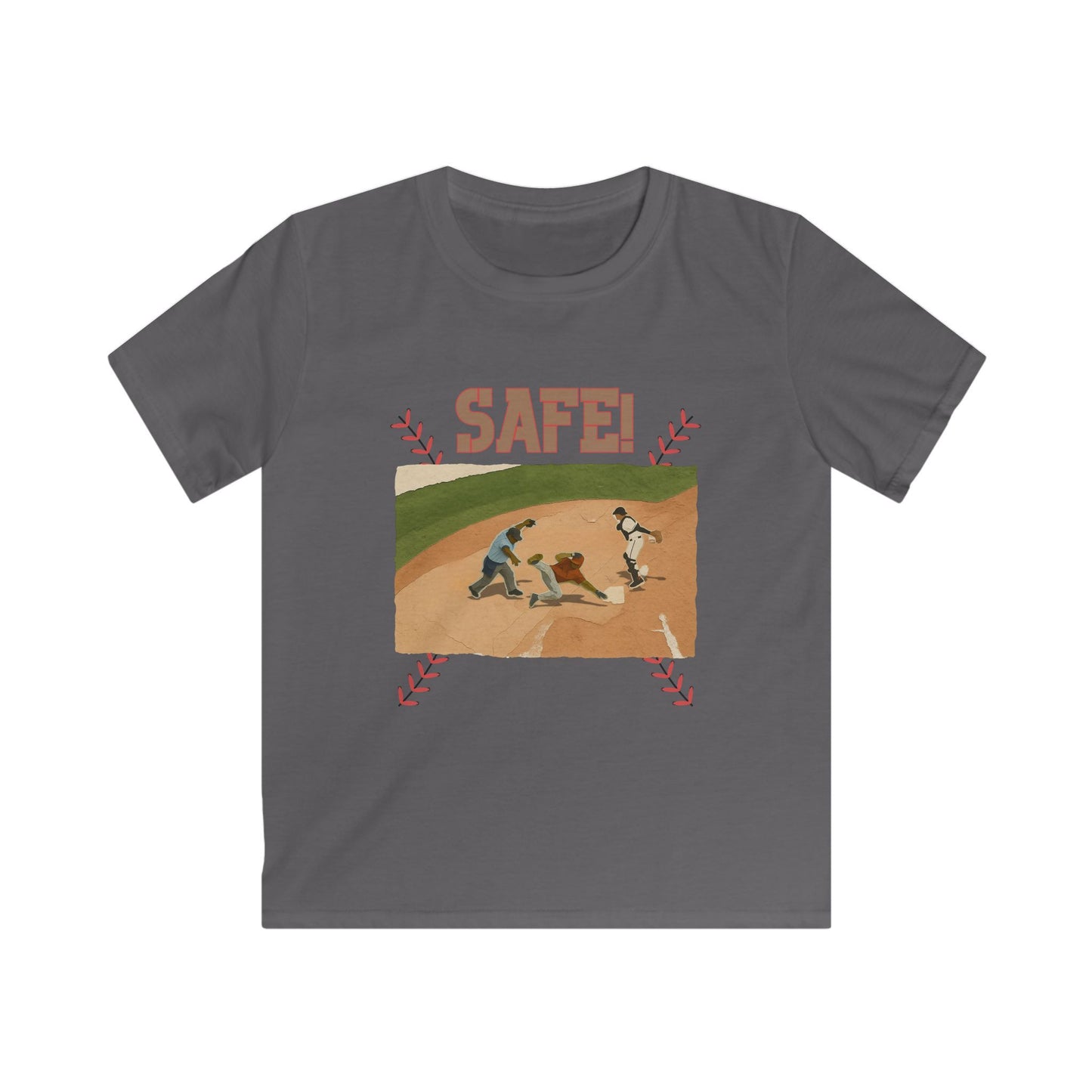 Kids Baseball 'Safe!' Tee — Vintage Diamond Play Graphic
