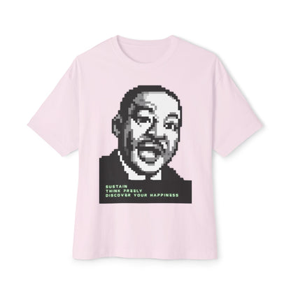 MLK Pixel Tee – Oversized Box Graphic T-Shirt