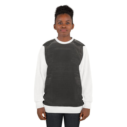 'No Weapon Formed...'Tactical Vest Sweatshirt - AOP Printed Crewneck