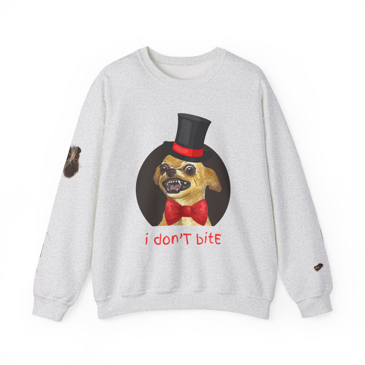I Don't Bite w/Rips - Graphic Crewneck Sweatshirt