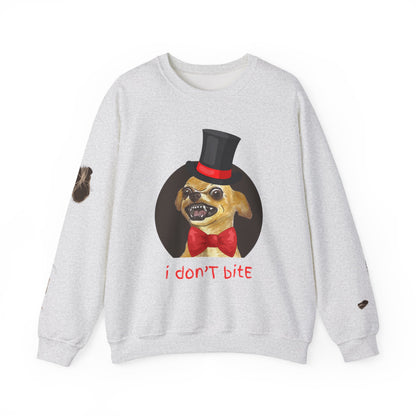 I Don't Bite w/Rips - Graphic Crewneck Sweatshirt