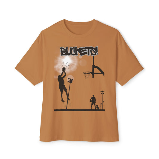 Buckets Basketball Tee – Oversized Box Graphic T-Shirt