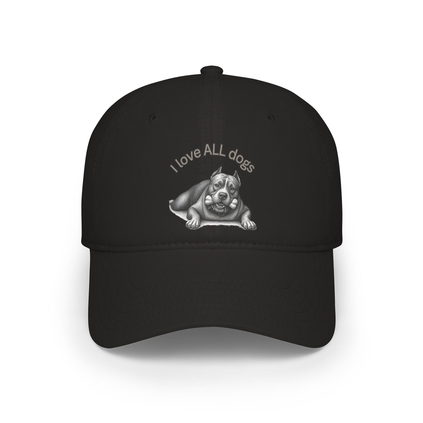 Unisex I love ALL Dogs Low-Profile Baseball Cap - Printed