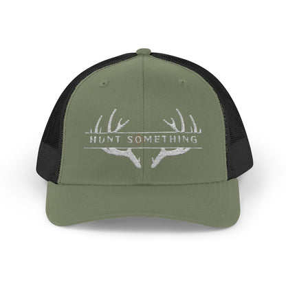 Unisex Hunt Something Deer Snapback Trucker Cap - Embroidered