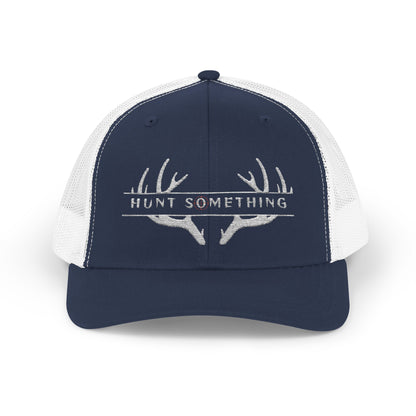 Unisex Hunt Something Deer Snapback Trucker Cap - Embroidered