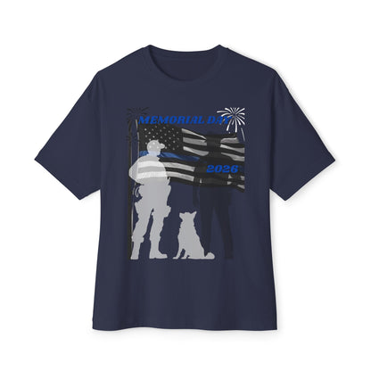 Memorial Day Police 26 Tee – Oversized Box Graphic T-Shirt
