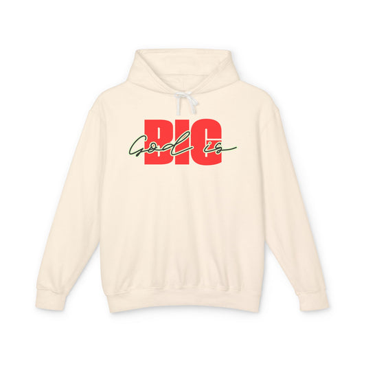 God Is Big Red/Black - Lightweight Hooded Sweatshirt