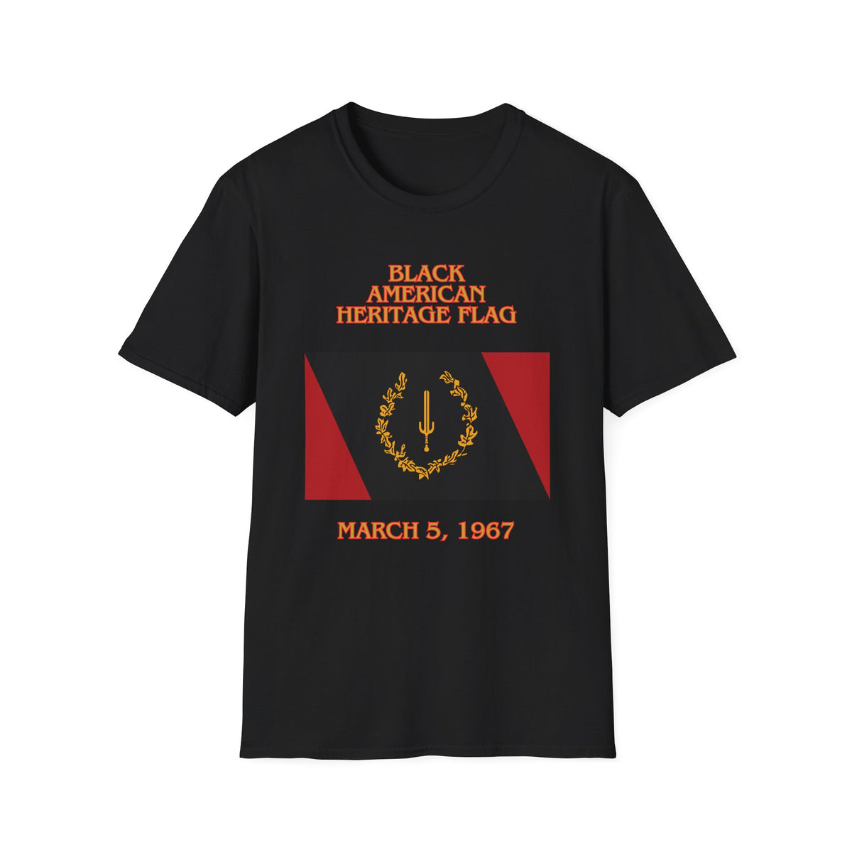 Black American Heritage Flag - G64000 Unisex T- Shirt