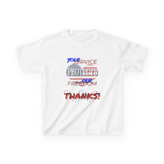 Thanks 4 Service Memorial Day Tee - Kids T-Shirt