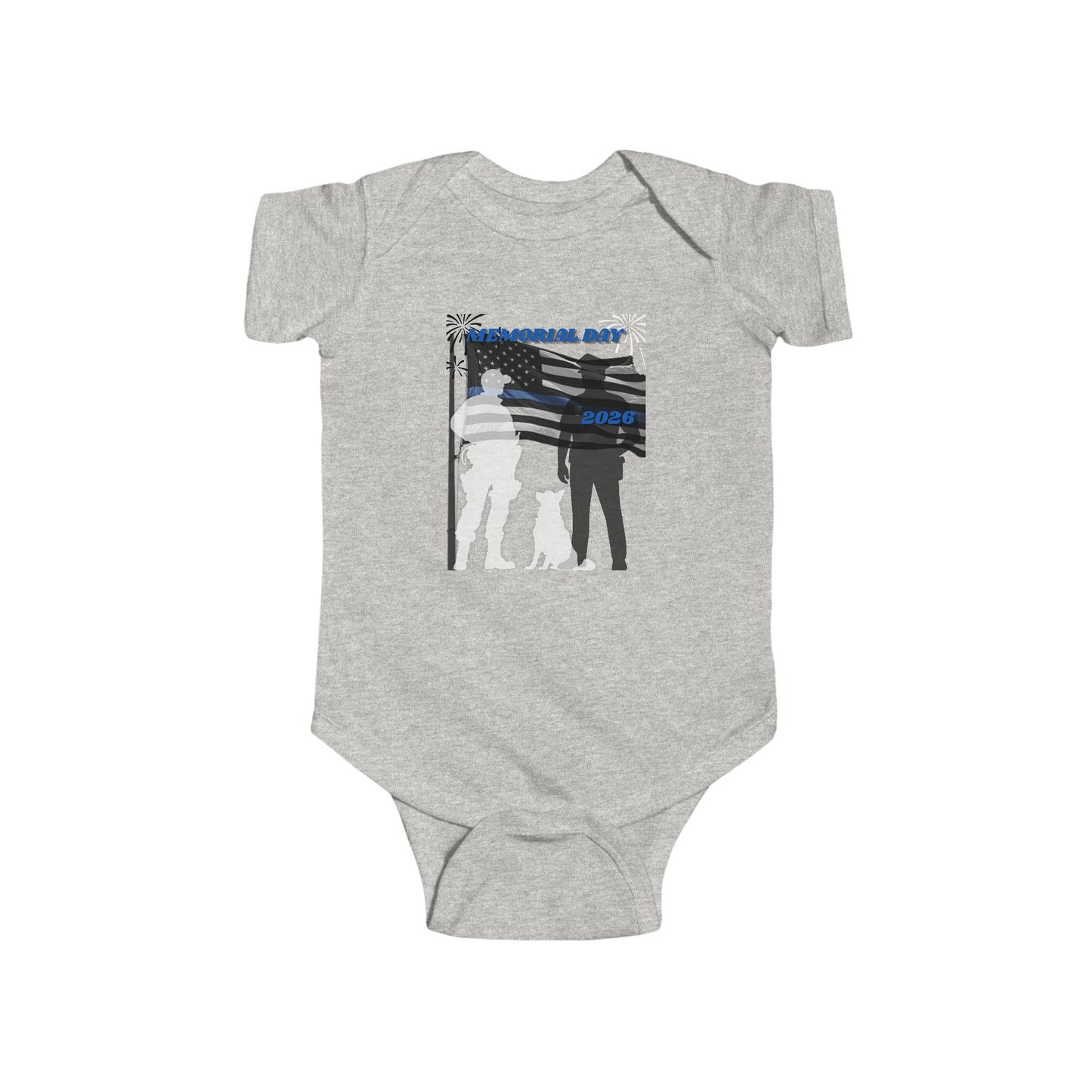 Memorial Day Police 26 Baby Bodysuit – Graphic Infant Onesie