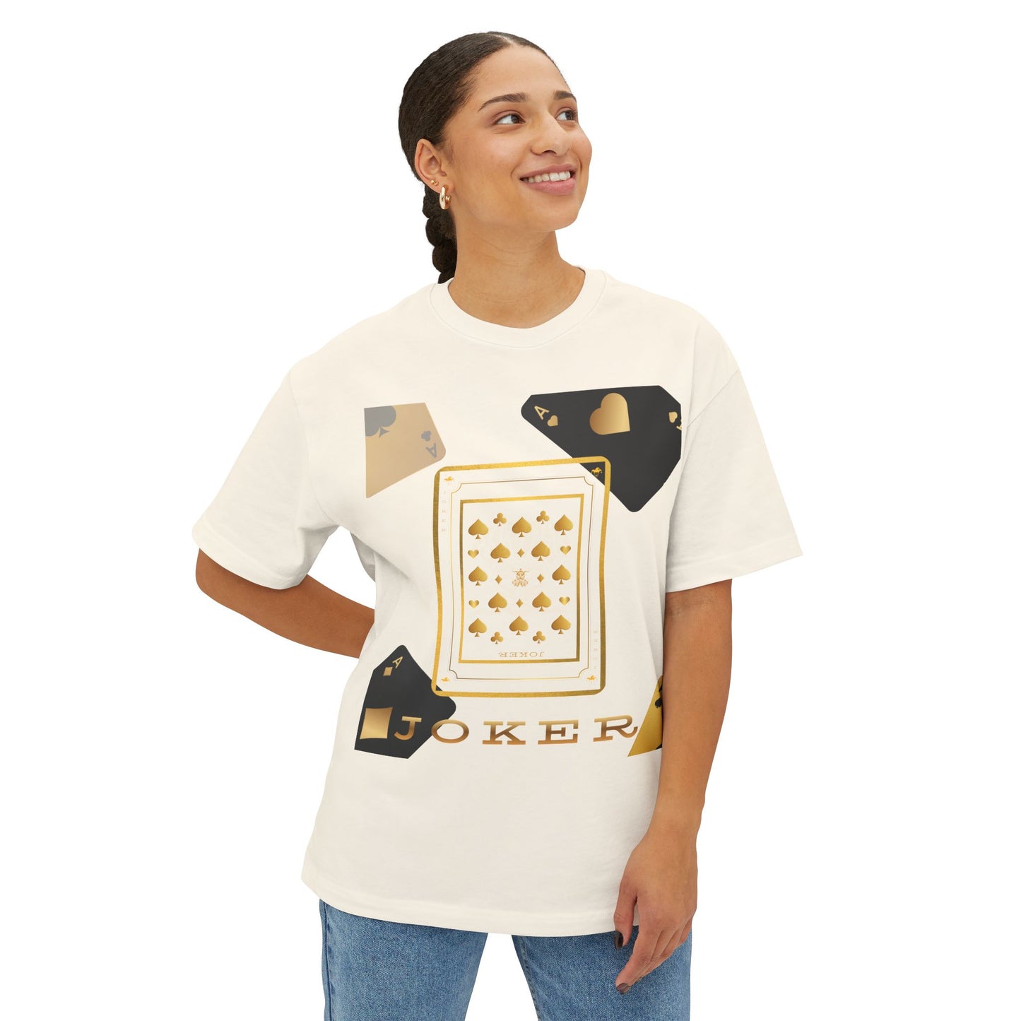 Joker and Aces Tee – Oversized Box Graphic T-Shirt