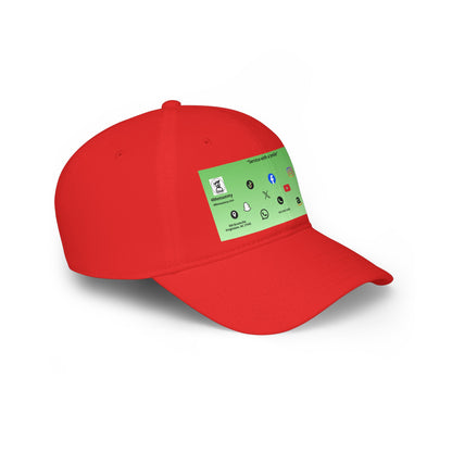 Green Gradient Business Card Hat - Low Profile Baseball Cap (Print)
