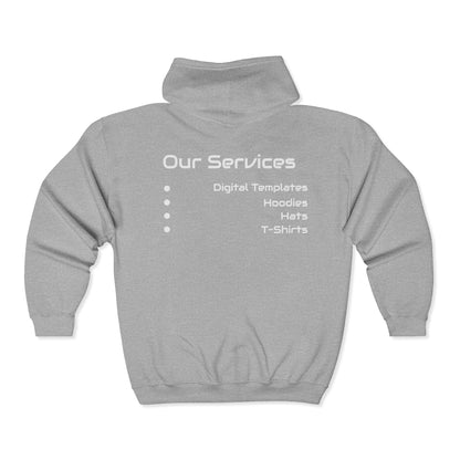 Copy of Personalize It! Gray Business Full - Zip Hoodie