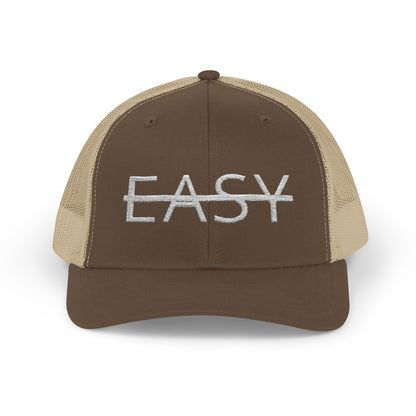 Unisex Not Easy Snapback Trucker Cap - Embroidered