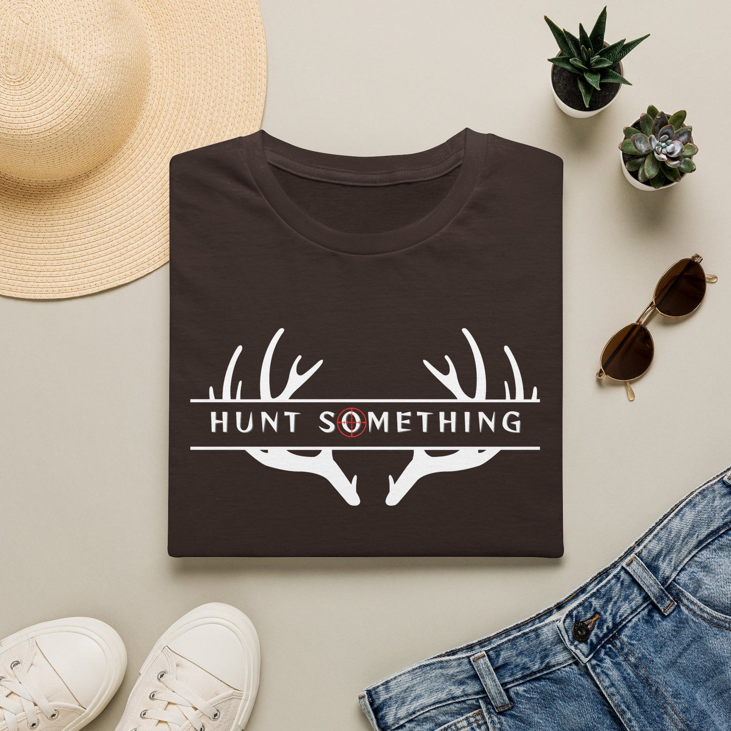 Hunt Something Deer Tee - Unisex T- Shirt