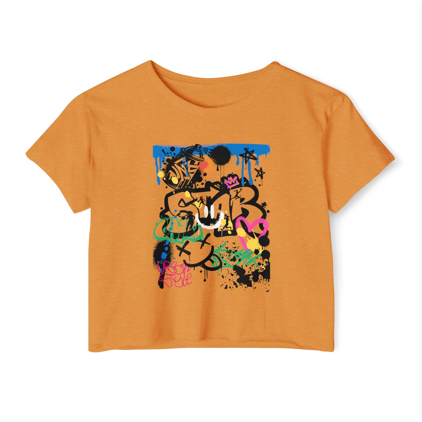 Graffiti Women B Ball Tee  — Women's Crop Top T-Shirt