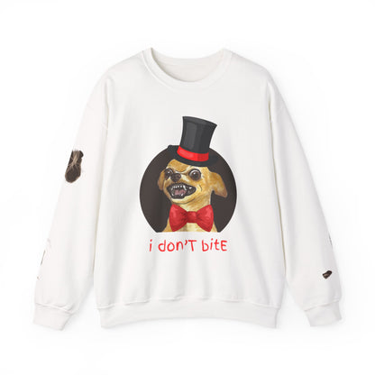 I Don't Bite w/Rips - Graphic Crewneck Sweatshirt