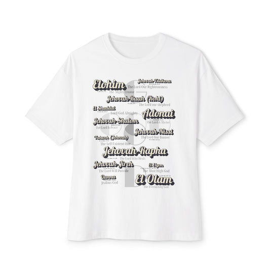 Names of God – Oversized Box Graphic T-Shirt