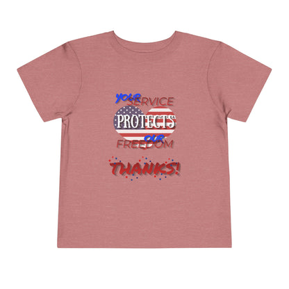 Thanks 4 Service Memorial Day — Toddler Graphic T-Shirt