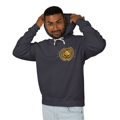Unisex Gold Ace — Lightweight Hooded Sweatshirt