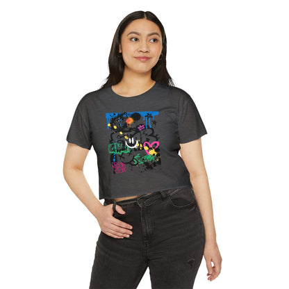 Graffiti Women B Ball Tee  — Women's Crop Top T-Shirt