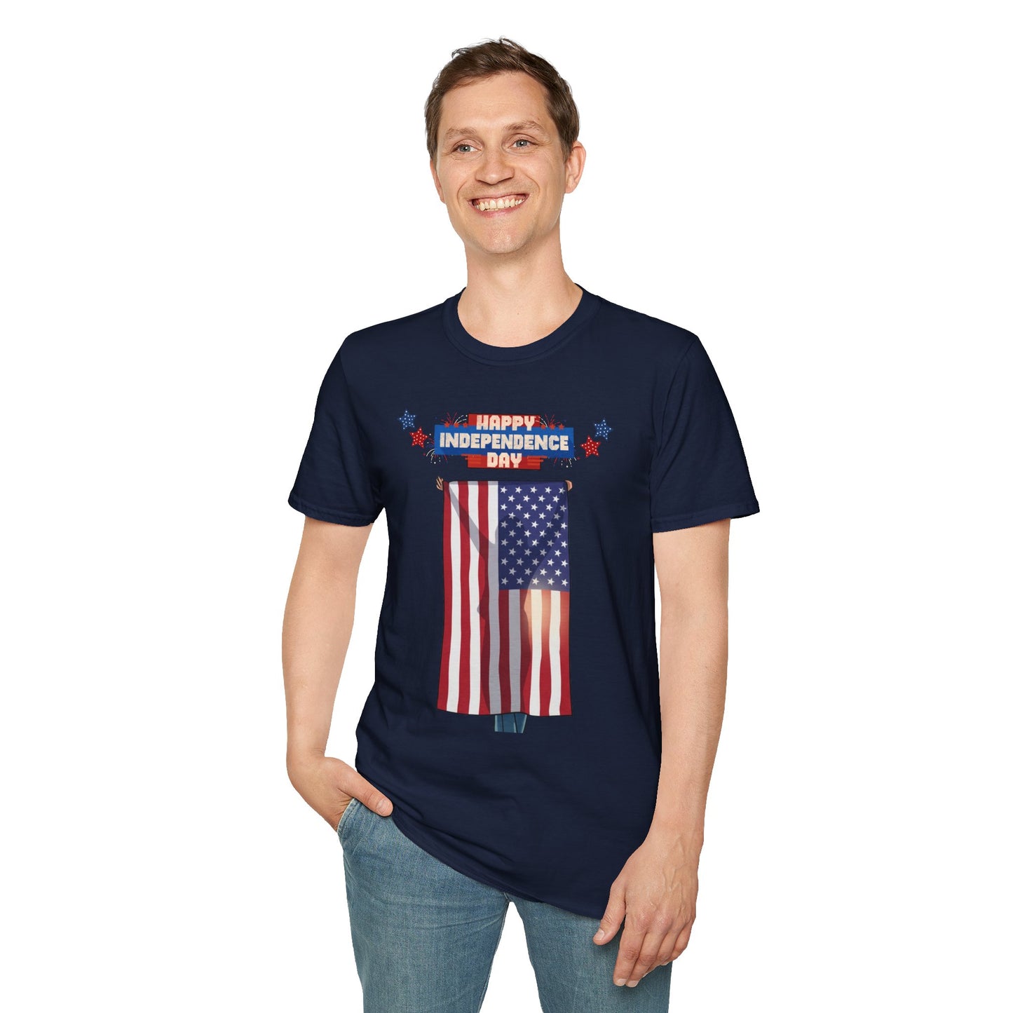July 4th Flag Holder - Unisex T- Shirt