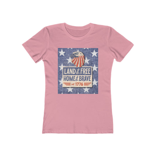 Land of Free Tee - Women’s Boyfriend Fit Celebration T-Shirt