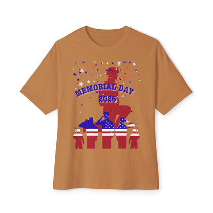 Memorial Day Soldier Tee – Oversized Box Graphic T-Shirt