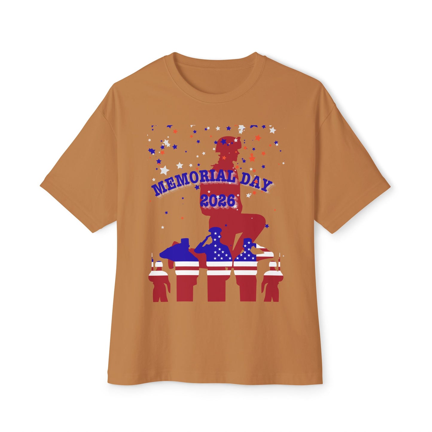 Memorial Day Soldier Tee – Oversized Box Graphic T-Shirt